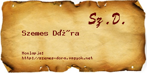 Szemes Dóra névjegykártya